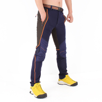 Outdoor pants mens slim quick-drying pants spring and autumn waterproof elastic hiking pants sports riding assault pants breathable trousers