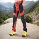 ເສື້ອກັນໜາວກາງແຈ້ງ slim fit men's spliced ​​windproof warm sports casual hiking pants autumn and winter red