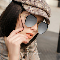 2020 new polygonal polarized sunglasses Han version Tidal Round Face Sunglasses Girl Mesh Red Eye Mirror Anti UV