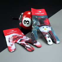 Italy imported Dragon Guni three finger professional billiards blatant longoni keel ni breathable black 8 gloves