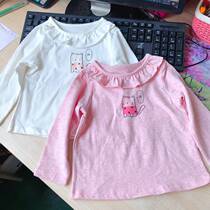 C* A girl full cotton fall lace long sleeve T-shirt 73 -100