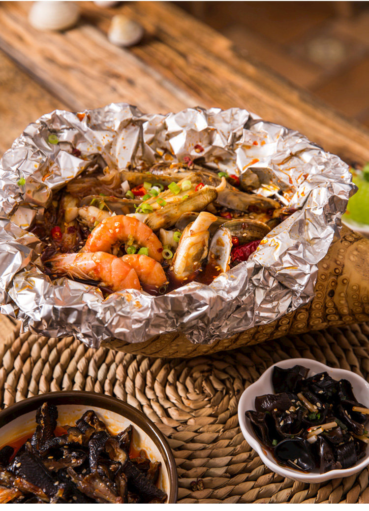 锡纸烤箱家用铝箔纸烤红薯烧烤厨房烤肉花甲粉碗加厚盘商用一次性