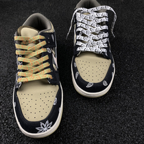 Mandarin duck aj1 Air Force one af1 Red blue black buckle broken orange shoelace Grimace pattern West Coast letters tide shoelace men