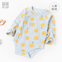 Good boy baby bag fart clothes Summer newborn clothes Baby cotton one-piece clothes for men and women children triangle romper climbing clothes