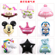 Cartoon aluminum film balloon ground push gift refueling strike stick balloon wedding room decoration aluminum film balloon manufacturers custom
