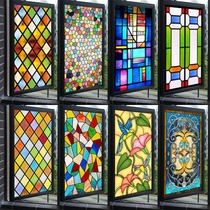 Window security film Net red glass sticker Chinese wind window film glass film opaque electrostatic color sunscreen film