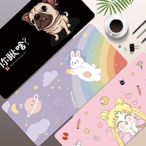 Computer mat desktop bedding table mat cute girl pink mouse pad oversized waterproof and dirt resistant simple and fresh