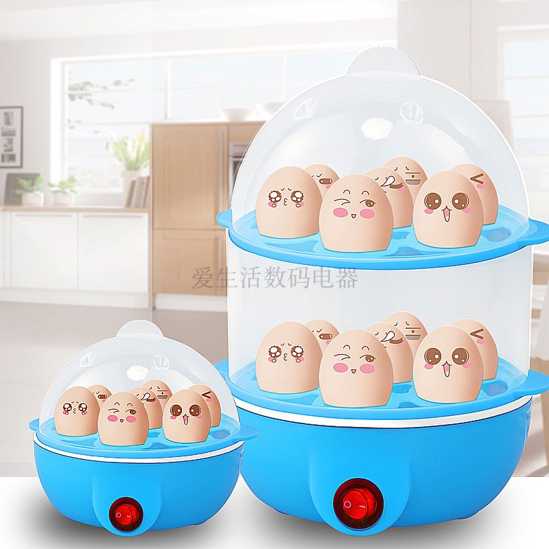 egg cooker, egg steamer, household double-layer mini egg cooker, egg soup, automatic power-off breakfast machine, egg cooker