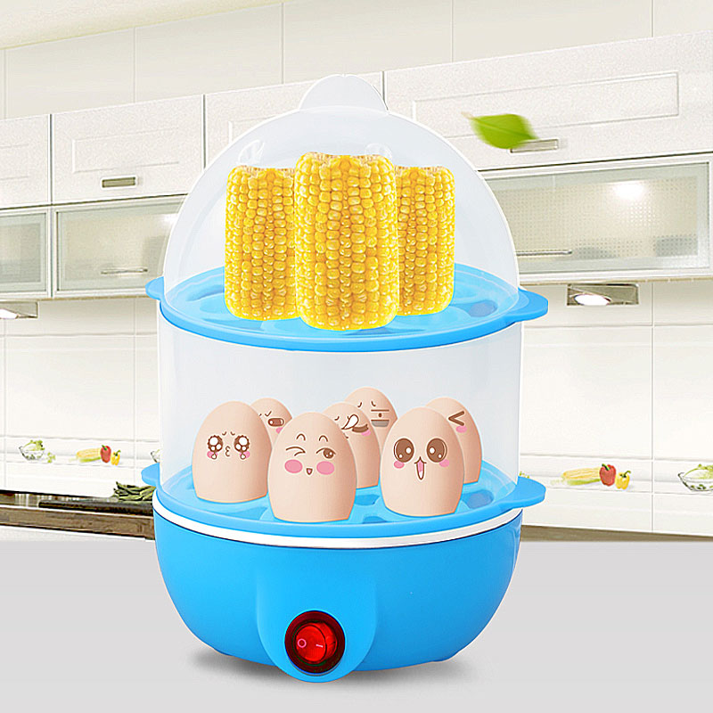 egg cooker, egg steamer, household double-layer mini egg cooker, egg soup, automatic power-off breakfast machine, egg cooker