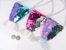 children's wallet women's coin purse mermaid tail sequin fashion small wallet girls clothes accessories