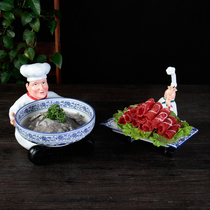 Qianxi Hotel Restaurant Soup Pot End Bowl Large Plate Irregular Shaped Feature Theme Artistic Conception Creative Chef Tableware