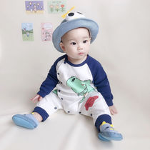 Cotton men and women baby jumpsuits spring and autumn baby clothes ha clothes newborn childrens clothing 0-13689 months 2 years old