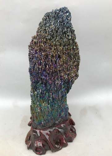 天然碳化硅七彩矿石原石摆件矿物晶体奇石观赏石教学标本变色石头_7折