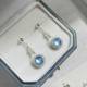 Lanshan Feng Blue Aquamarine Ear Clip 귀걸이가없는 여성 귀 가벼운 고급스러운 단순 프랑스 고급 귀걸이 Lanshan Feng Blue Aquamarine Ear Clip 귀걸이가없는 여성 귀 가벼운 고급스러운 단순 프랑스 고급 귀걸이