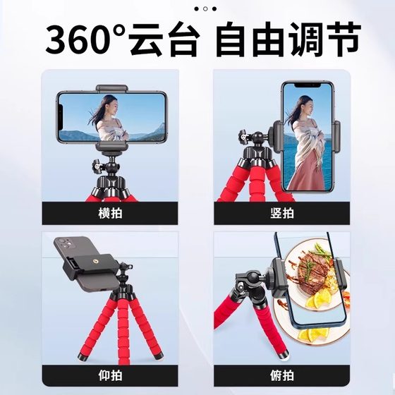 Octopus 휴대 전화 홀더 다기능 각도 조정 촬영 삼각대 휴대용 Douyin 사진 유물 야외 휴대용 휴대 전화 클립 셀카 지원 Octopus 휴대 전화 홀더 다기능 각도 조정 촬영 삼각대 휴대용 Douyin 사진 유물 야외 휴대용 휴대 전화 클립 셀카 지원