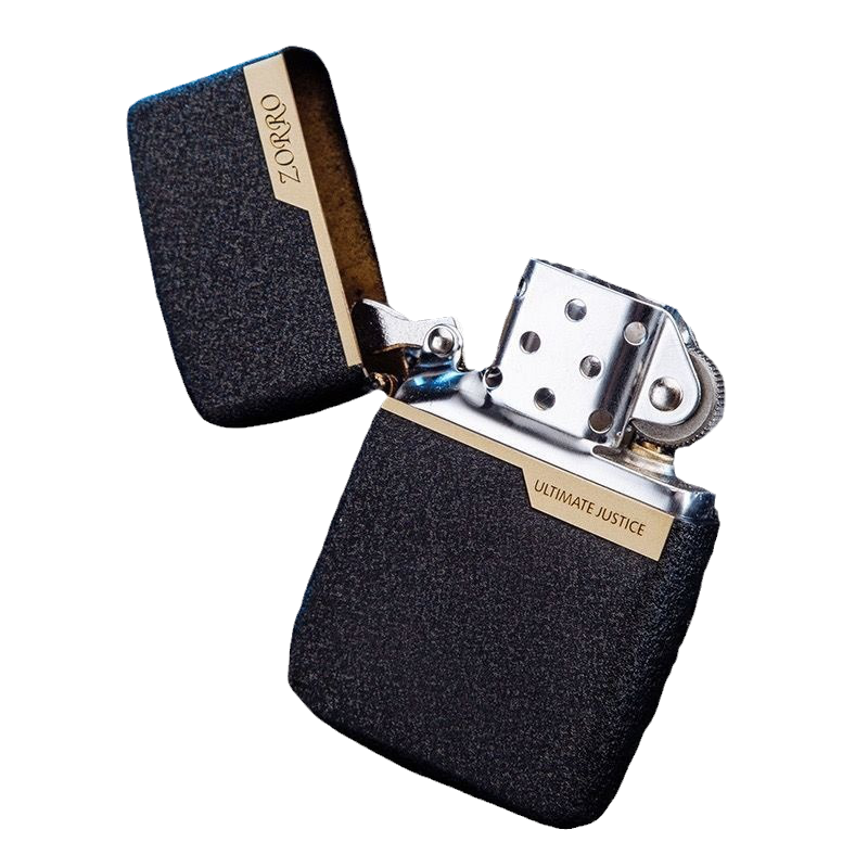 佐罗煤油打火机薄款防风黄铜个性男复古老式磨砂黑冰创意定制刻字