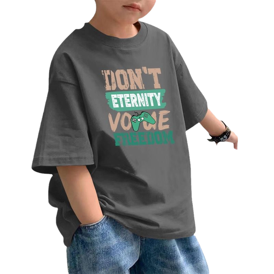 Boys short-sleeved T-shirt 2024 new pure cotton children's clothing loose bottoming boys' street-fried half-sleeved top round neck starts school
Boys short-sleeved T-shirt 2024 new pure cotton children's clothing loose bottoming boys' street-fried half-sleeved top round neck starts school
