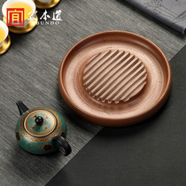 Electric Wood tea bearing pot bearing tea pot cushion heat insulation cushion dry foam table tea tray solid wood household tea ceremony accessories