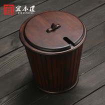 Bamboo Wood tea slag bucket tea bucket living room household tea filter drain bucket small waste bucket tea set accessories tea bucket