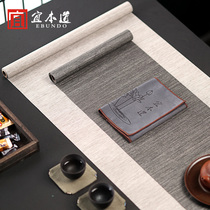 Taiwan waterproof tea mat Linen Zen fabric Japanese tea towel Tea cloth mat Tea flag Tea cotton linen tea table Table flag Chinese style
