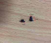 Photo frame hardware accessories backplane hook single-sided cap nail female buckle 7x7 black environmental protection rivets hit nails 1000 sets