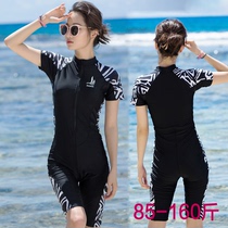 Swimwear womens conservative conjoined flat angle professional quick-drying thin belly sunscreen quick-drying hot spring vacation black swimsuit