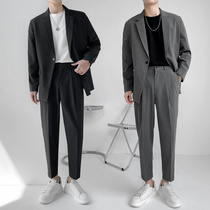 Spring Summer Striped Casual Suit Mens Jacket Light Cooked Wind Easy West Suit Suit Men Defecation of Mens Handsome Qi trends Single West