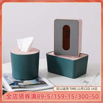 Desktop tissue box household paper box resin tissue on the bedside bedside of the living room cartridge desk cylinder