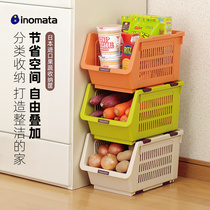 Japan imports inomata Superimposed Kitchen Fruit And Vegetable containing basket Vegetable Fruit Snacks Finishing Frame Shelve
