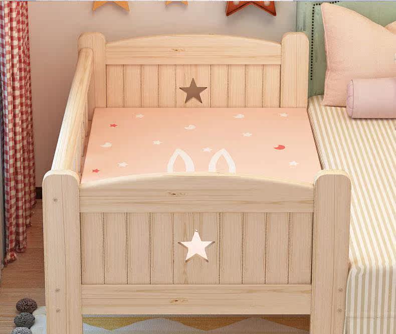 婴儿床儿侧边小床实木床公主风小户型女孩婴幼儿床拼接儿童可爱创