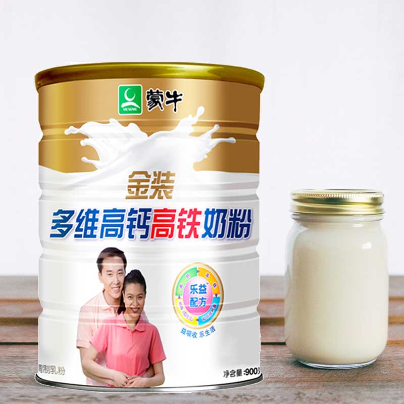 蒙牛金装中年老多维高钙高铁奶粉900g