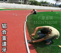 Stadium Sports field Aluminum alloy thickened teeth Rubber runway Artificial turf Edge banding strip Sand retaining strip Edge pressing strip