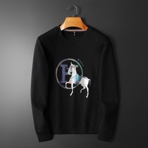 2022 spring and autumn new high-end light luxury mens youth fashion handsome pullover hot drill plus size sweater trend