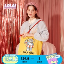 LOLA DESIGN Canvas Bag Woman Skew Satins Day Ensemble Cute Single Shoulder Bag