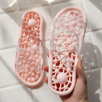 Slippers female summer non-slip massage bathroom bath leaking home cute male hotel couple Net red dormitory slippers