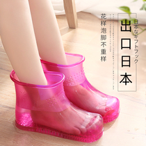 Foot basin plastic foot bath bucket Net red foot shoes high tube over calf dip foldable household convenient foot washing artifact