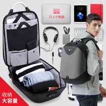 Combination lock hard shell backpack mens backpack anti-theft multi-function business computer bag large capacity business trip luggage bag
