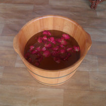 Oak foot bath bucket soaking foot basin wooden basin Chinese wooden bucket home pedicure shop solid wood constant temperature foot bath