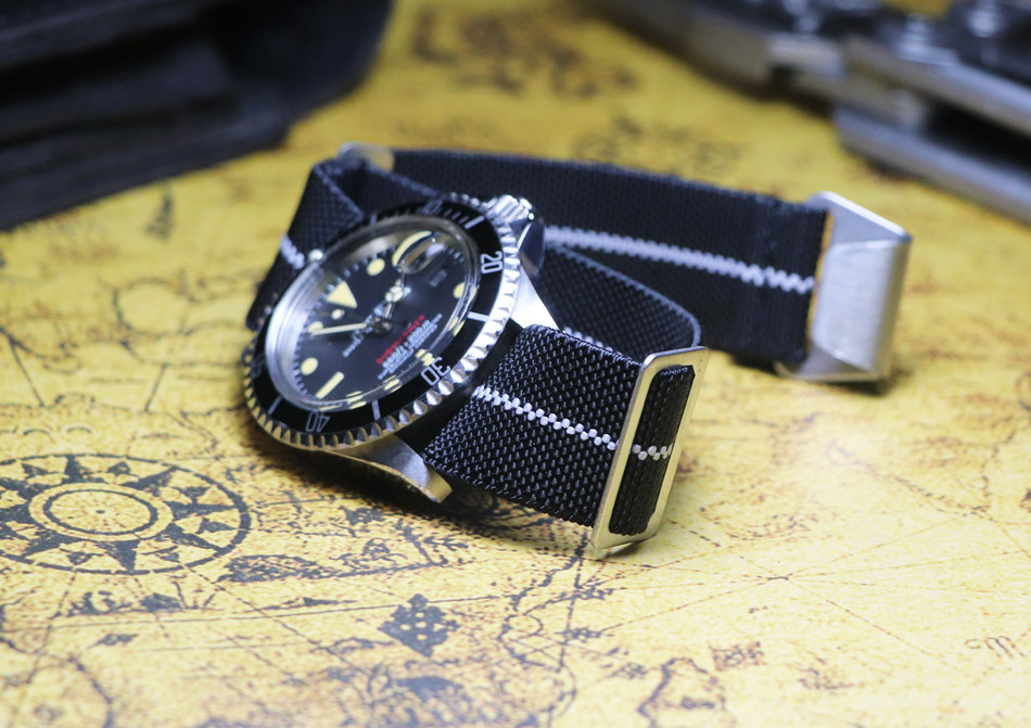 登山帆布20mm21mm22mm法国空降落伞兵表带弹性尼龙nato表带