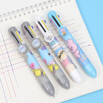 Hipster ballpoint pen multi color cute color creative Korean version wholesale 8 color atomic oil refill student stationery
