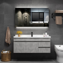 Solid wood bathroom cabinet combination sink sink basin washbasin toilet modern simple wall bathroom wash table