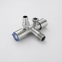 All Copper Triangle valve multifunctional angle valve one in two out water inlet valve check valve inlet valve switch small nozzle
