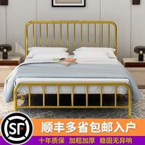 Nordic iron bed double 1 5 meters 1 8m light luxury modern simple ins Net Red Princess iron bed rental house children