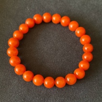 Natural original mine Baoshan Willow material bracelet single circle bead necklace South red agate jewelry hand string bead jewelry