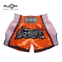 FLUORY Professional Muay Thai Shorts Childrens Sanda Boxing Suit Fighting Training Integrated Fighting Shorts Men and Women