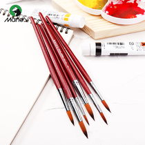 Malinylon watercolor pen round wolf millistern-colored pen set single pointed line single G1106 hook line initial 1180 hand-painted powder hooked line solid water color