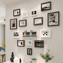 Washing photo frame hanging wall Jiugongge hole-free picture frame simple modern photo wall combination family photo frame