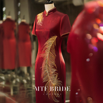 Manchen Tingfang (He Fengyan) Mothers cheongsam 2021 New Winter female noble mother-in-law wedding dress