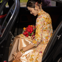 Manchen Tingfang (Phoenix Yufei) Golden Xiuhe Bride 2021 New Winter Luxury Chinese Wedding