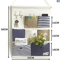 Storage bag Hanging bag Hanging wall hanging underwear Wall hanging door behind the dormitory artifact bedroom mobile phone fabric hanging bag